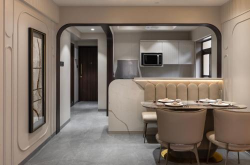 Χώρος καθιστικού στο Orbit Serviced Apartments