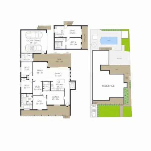 The Pet Friendly Pool Houseの見取り図または間取り図