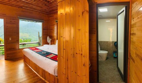 Postel nebo postele na pokoji v ubytování H'Mong Cát Cát Homestay