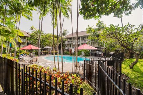 Bazén v ubytování DOWNTOWN HAWAIIAN PARADISE CONDO with Hot Tub, Pool & Beach - Kona Islander Inn nebo v jeho okolí