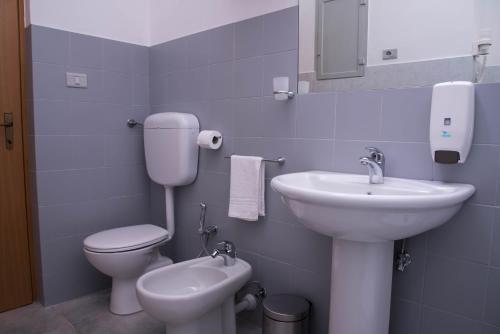 Koupelna v ubytování B&B Il Tramontano