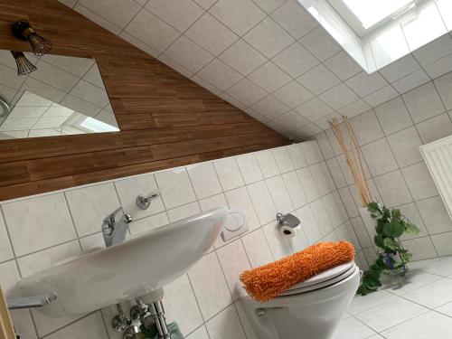 Koupelna v ubytování Appartement Kammblick