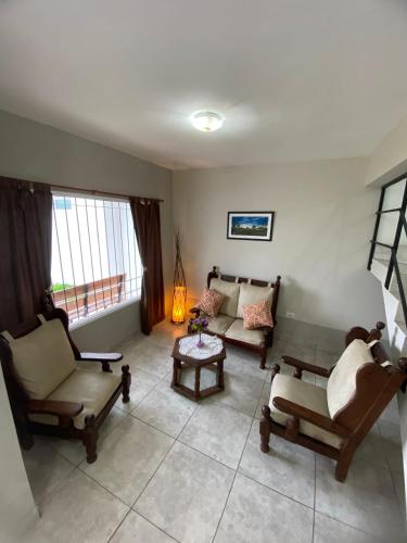 Posezení v ubytování Duplex Monte Caseros