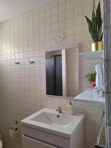 Koupelna v ubytování Linda y céntrica habitación