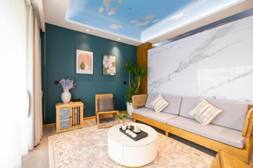 Χώρος καθιστικού στο Lijiang Joland Guest House