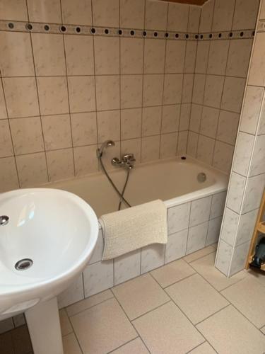 Koupelna v ubytování B&B Forêt d'Animaux