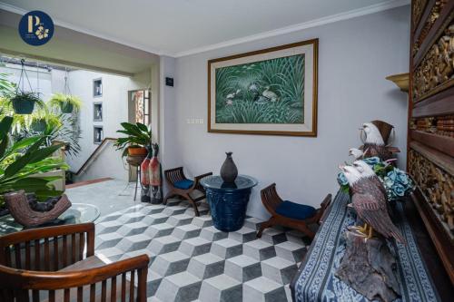 Χώρος καθιστικού στο Bali Puspa Guest House