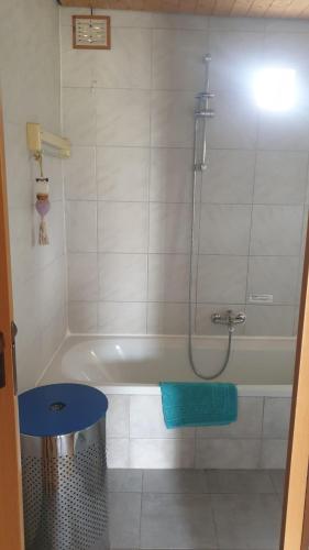 une salle de bain avec douche et baignoire dans l'établissement 487 Rue des Grappins, à Bouhans