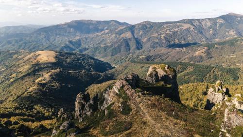 a view of the mountains from the top of a mountain at Zeleni svet 2 in Crni Vrh