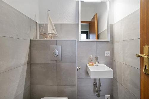 Koupelna v ubytování Ferienhaus Deichkönig