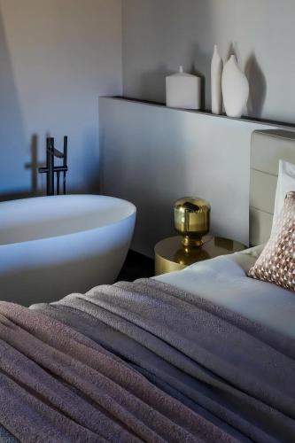 Ein Bett oder Betten in einem Zimmer der Unterkunft PODERE 1384
