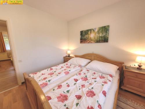 Ένα ή περισσότερα κρεβάτια σε δωμάτιο στο Bungalow Irmgard