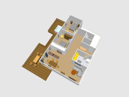 Penthouse Apartment Bergkristallの見取り図または間取り図