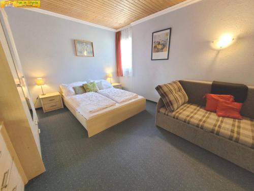 Postel nebo postele na pokoji v ubytování Apartment Almkogel