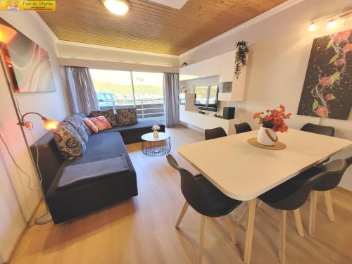 Χώρος καθιστικού στο Apartment Almkogel