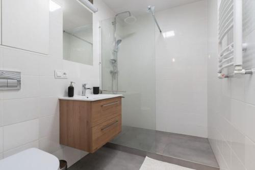 Ένα μπάνιο στο Cicha przystań Apartament nad Zalewem