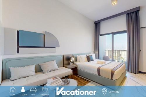 Vacationer Holiday Homes I Calm Studio Apartment l Wi-Fi, Private Balcony & Equipped Kitchen