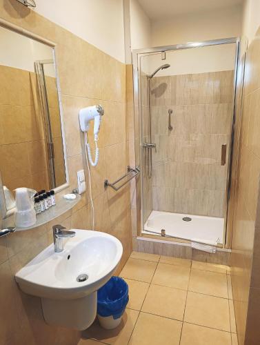 Koupelna v ubytování Hotel Vistula