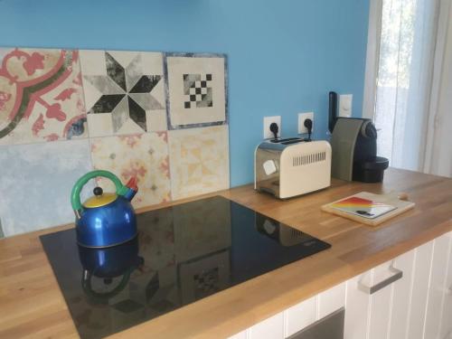 Kuchyň nebo kuchyňský kout v ubytování Ti Laouen - maison cocooning vue mer