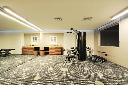 a room with a gym with exercise equipment at Holiday Inn Express Puerto Vallarta by IHG in Puerto Vallarta