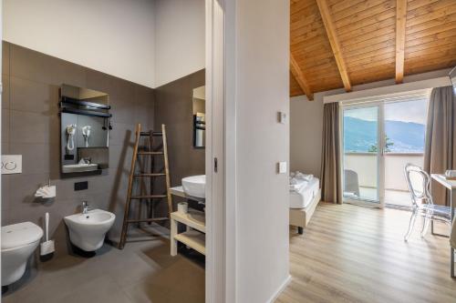 Koupelna v ubytování Hotel Elvezia