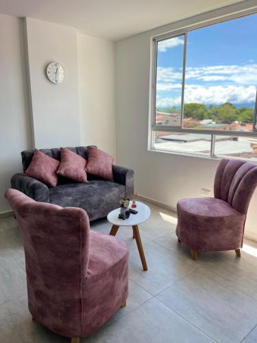 Posezení v ubytování Aparta hotel para descaso en San Gil