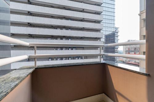 a view from the balcony of a building at LFlats no Hotel Stella Vega (EX-Mercury Ibirapuera) in Sao Paulo