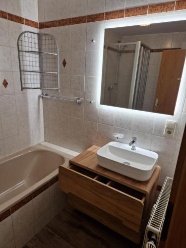 Koupelna v ubytování Apartment fewobaerenstein