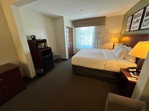 a hotel room with a large bed and a window at Sleep Inn & Suites Manchester near Arnold AFB in Manchester