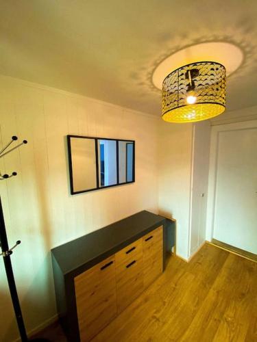 TV a/nebo společenská místnost v ubytování Appartement typique avec Carnotzet