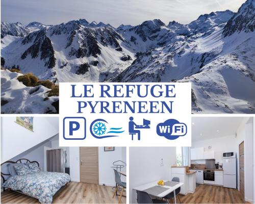 LE REFUGE PYRENEEN - Climatisation Parking WIFi Espace de Travail - NEUF- Très belle Vue sur les Pyrénées - 2 lits - OFFRE SPECIALE
