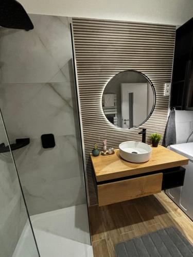 Koupelna v ubytování Z8 Prémium Apartman