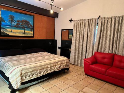 Postel nebo postele na pokoji v ubytování Casa con alberca 685