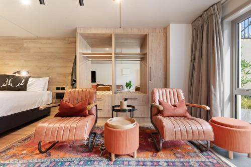 Et opholdsområde på Luxurious Studio in City Centre