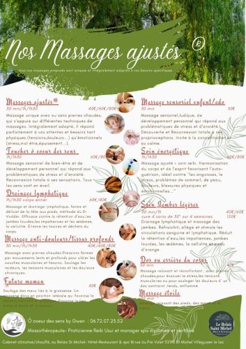 a flyer for the new messages suffixes with plants and animals at Relais Saint Michel in Saint-Michel