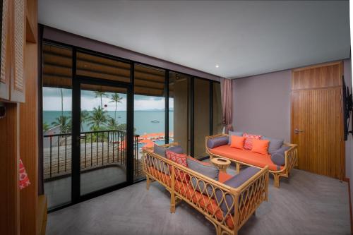 Postel nebo postele na pokoji v ubytování 79 Beach Club and Resort Samui