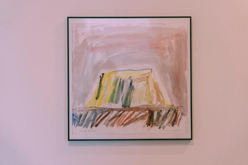 a picture of a painting on a wall at 女性のための森サウナ 一棟貸し宿 SORA 宙 Forest sauna villa SORA in Komoro