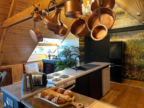 Η κουζίνα ή μικρή κουζίνα στο Holiday home Haras du Ry