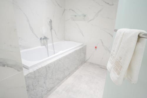Koupelna v ubytování Hotel Podrinje