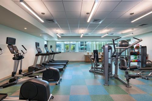 a gym with several treadmills and cardio machines at Element Albuquerque Uptown in Albuquerque