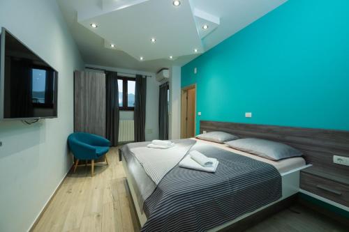 Postel nebo postele na pokoji v ubytování Villa LeaLeana in Pula,Istrien