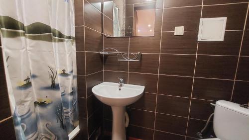 Koupelna v ubytování Hotel Desna KUT