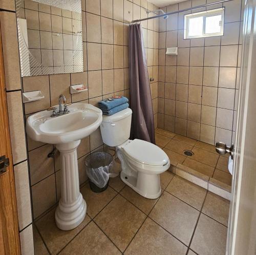 Koupelna v ubytování Sierra Hotel