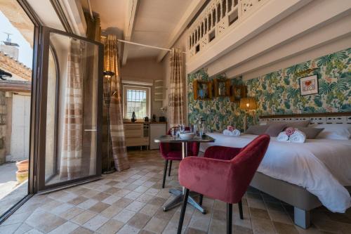 Ένα ή περισσότερα κρεβάτια σε δωμάτιο στο Studio at Mas Naste