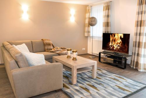 Μια τηλεόραση ή/και κέντρο ψυχαγωγίας στο Brunner Apartments