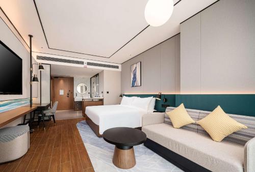Televisyen dan/atau pusat hiburan di Hilton Garden Inn Anqing Susong