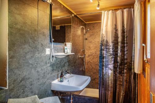 Koupelna v ubytování Zauberhütte Wildschönau