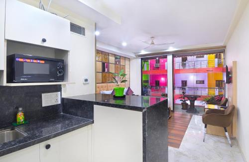 Η κουζίνα ή μικρή κουζίνα στο Hari Homes - Just a min walk from New Delhi Railway Station