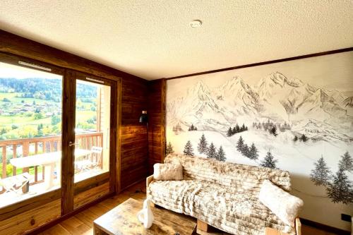 Cosy studio with view of Mont Blanc