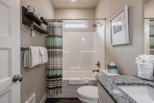 Et badeværelse på Roost Cottage